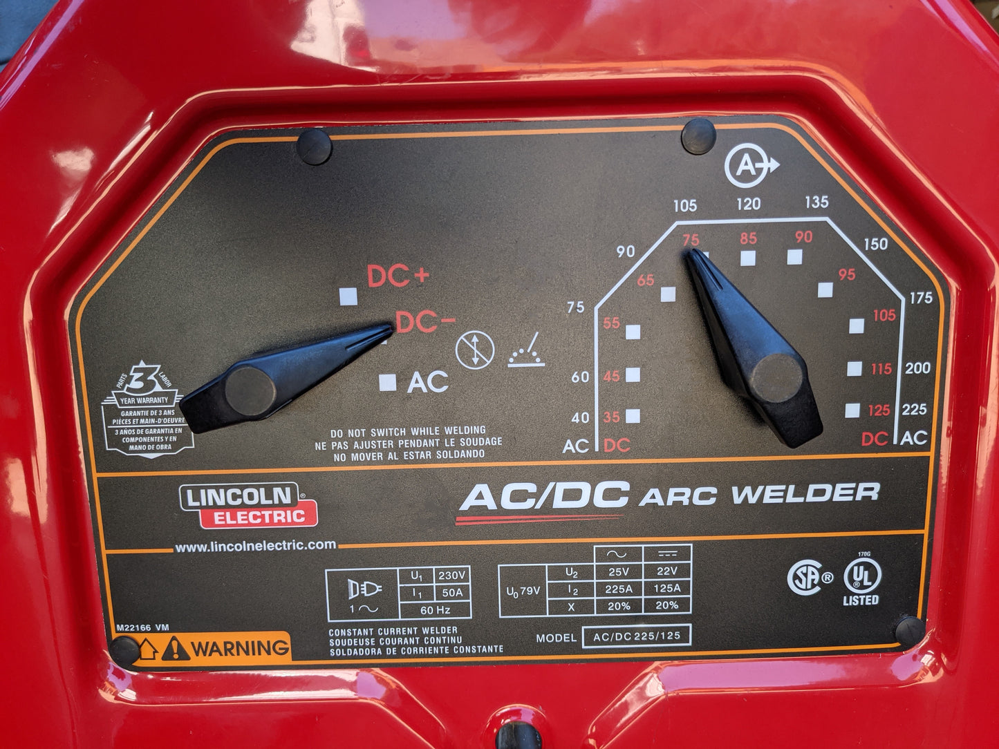 Lincoln AC/DC 225/125 Arc/Stick Welder