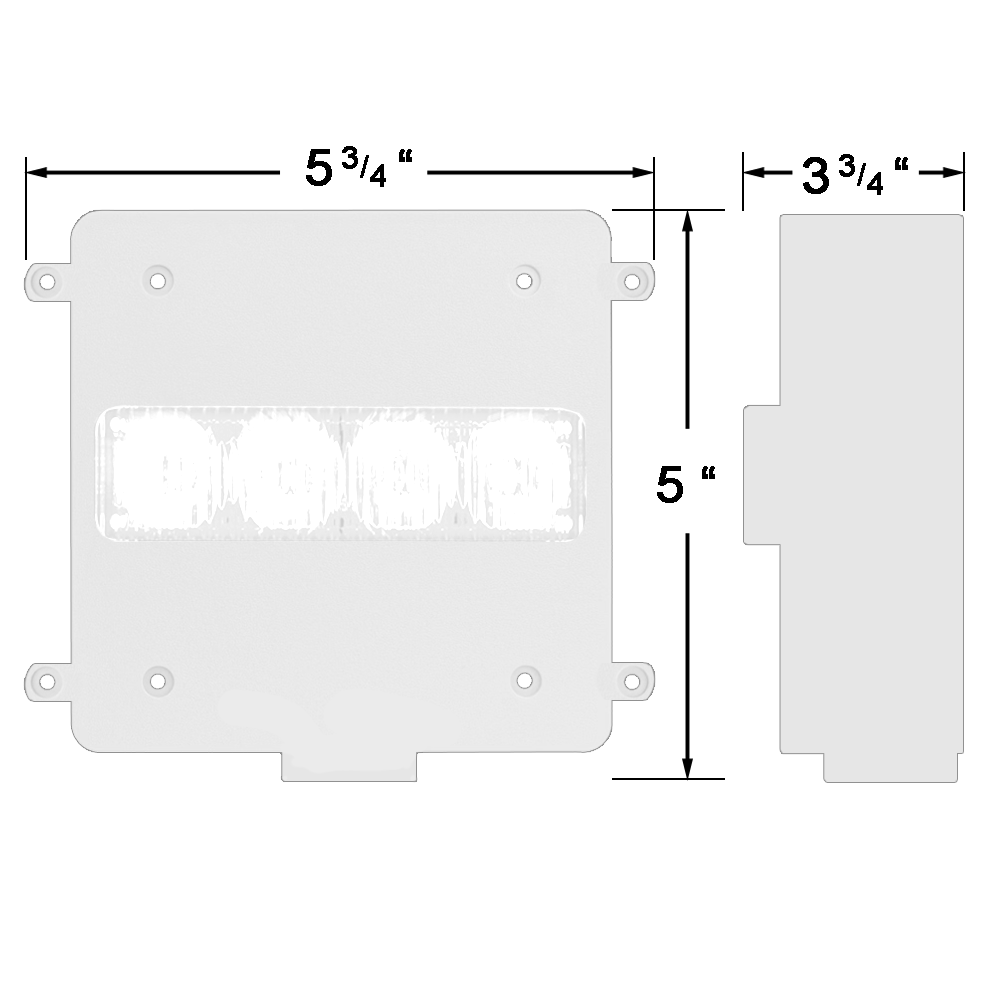 AR27LPW Blue High-Intensity Outdoor PoE LED Strobe Light