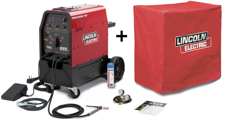 Lincoln Precision TIG 225 TIG Welder Ready-Pak with Cart + Canvas Cover | K2535-2