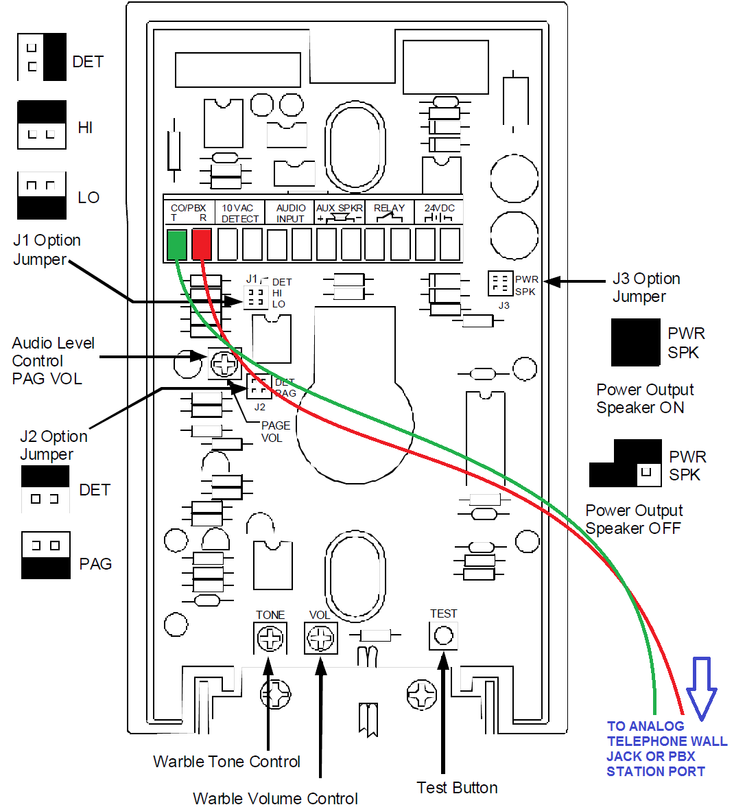 Algo 1825PM Duet Plus Analog Loud Ringer & Paging Amplifier